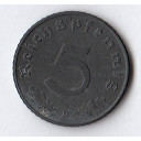 1941 5 Pfennig Svastica piccola  - Zecca F